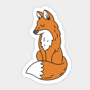 Fox - orange Sticker